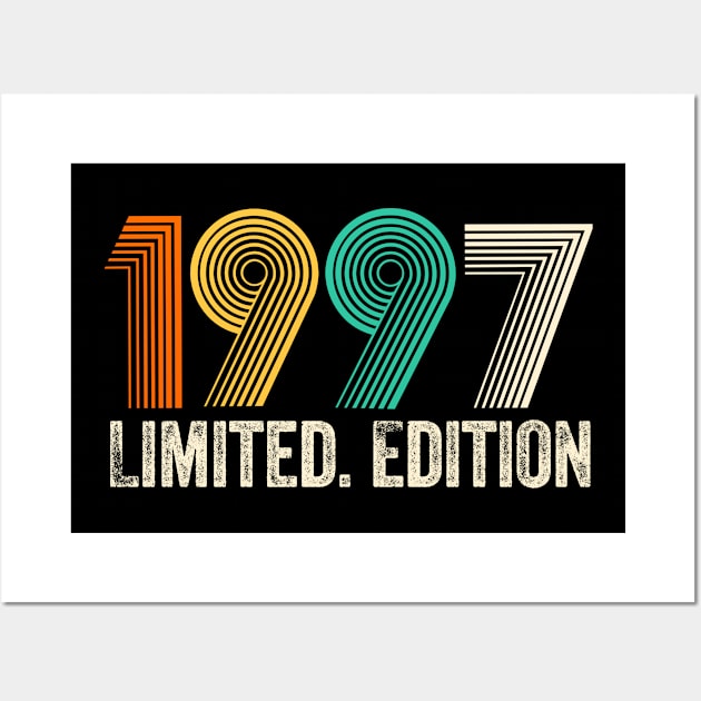 Vintage 1997 Birthday Retro 1997 For Men Women born in 1997 Wall Art by PrettyMerch